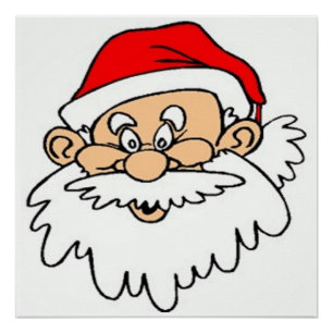 SANTA CLAUS FACE POSTER