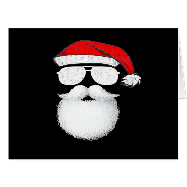 Santa Claus Face Sunglasses With Hat Beard Christm (Vorderseite (Horizontal))