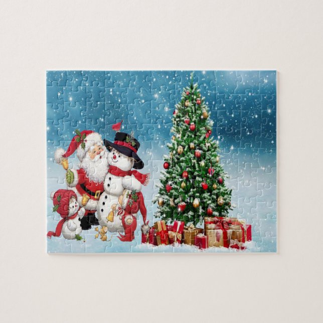Santa Claus feiert Weihnachten Jigsaw Puzzle (Horizontal)