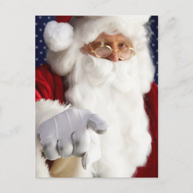 Santa Claus Feiertagspostkarte (Vorderseite)
