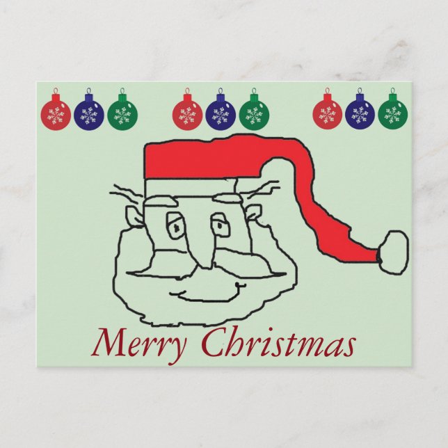 Santa Claus Feiertagspostkarte (Vorderseite)