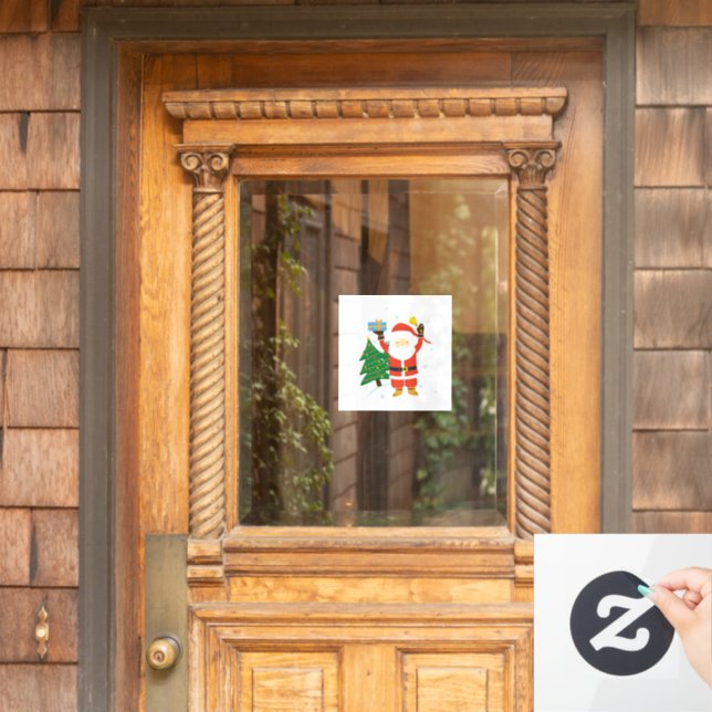 Santa Claus Fensteraufkleber (Haustür)