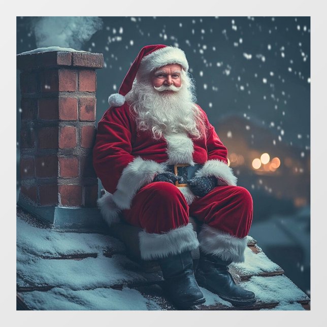Santa Claus Fensterklammer Fensteraufkleber (Blatt)