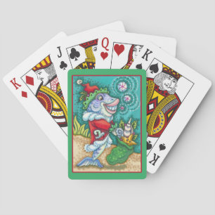 SANTA CLAUS FISH TALES, STARFISH, BAG of SAASHELLS Spielkarten