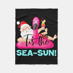 Santa Claus Flamingo Schwimmkörper Tis Die Meer-So Fleecedecke