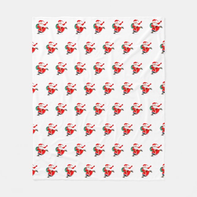 Santa-Claus-Flanelldecke Fleecedecke (Vorderseite)