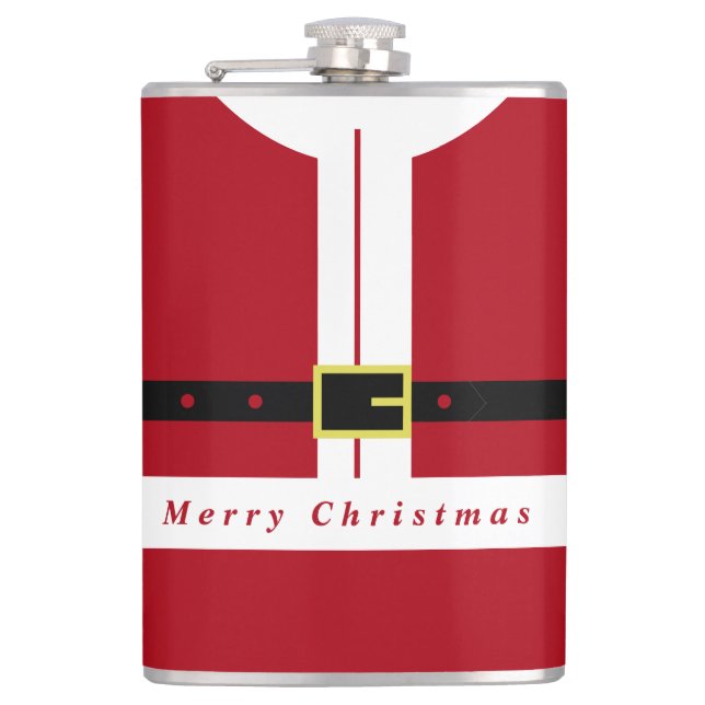Santa-Claus-Flasche Flachmann (Vorderseite)