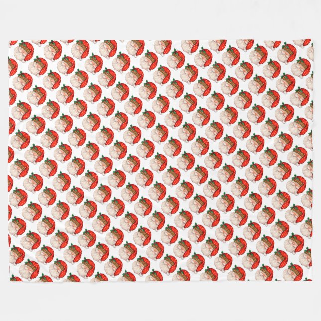 Santa Claus Fleecedecke (Vorderseite (Horizontal))