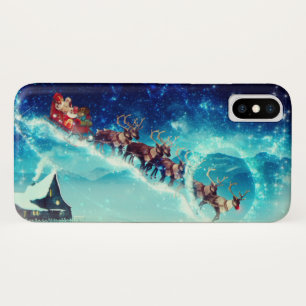 Santa Claus Flying with Rentier Case-Mate iPhone Hülle