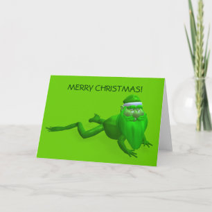 Santa Claus Frog Feiertagskarte