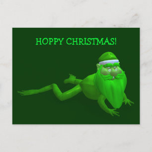 Santa Claus Frog Feiertagspostkarte