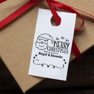 Santa Claus Frohe Weihnachten, Couple Tag Gummistempel