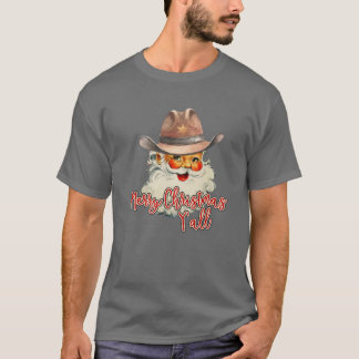 Santa Claus Frohe Weihnachten Y'all Western Land T-Shirt