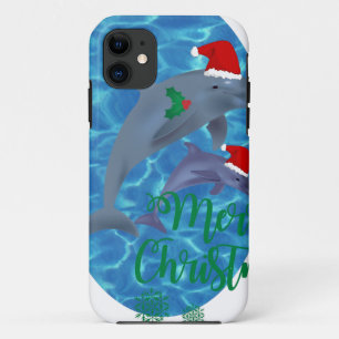 Santa Claus frohe Weihnachtsdelfine Case-Mate iPhone Hülle