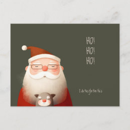 Santa Claus Funny Quote Postcard Postkarte