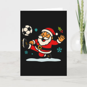 Santa Claus Fußball Sport Spielen Weihnachten Schn Karte