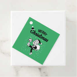 Santa Claus Fußballspielen Funny Geschenkanhänger