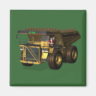 Santa Claus Giant Dump Truck Driver Magnet