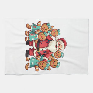 Santa Claus Gingerbread Krankenwagen Geschirrtuch