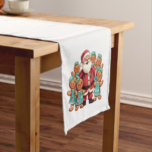 Santa Claus Gingerbread Krankenwagen Kurzer Tischläufer