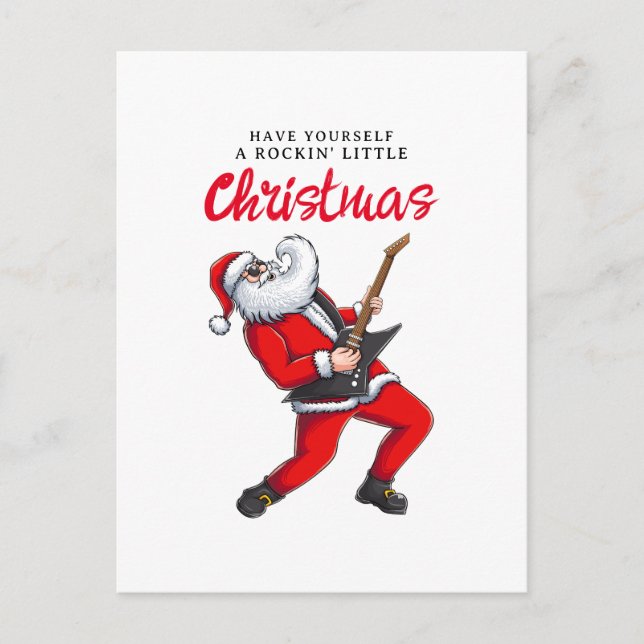 Santa Claus Gitarre spielen Weihnachten (Vorderseite)