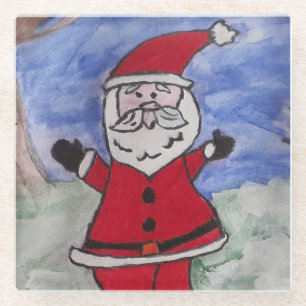 Santa Claus Glass Untersetzer
