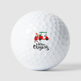 Santa Claus Golfer Frohe Weihnachten im Warenkorb Golfball