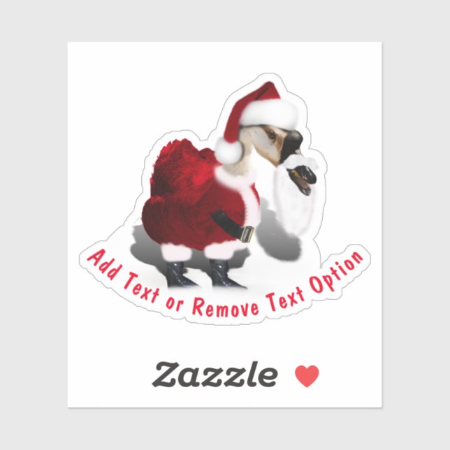 Santa Claus Goose Weihnachten Aufkleber (Blatt)