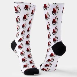 Santa Claus Goose Weihnachten Socken