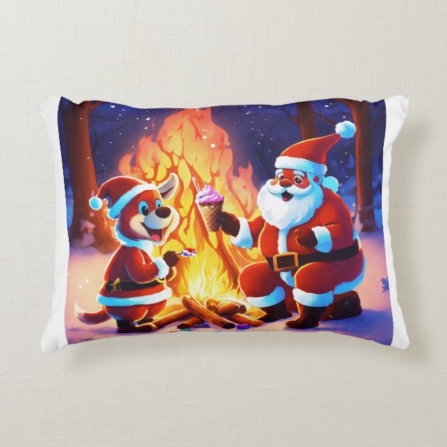 Santa Claus Grafikkissen Dekokissen (Vorderseite)