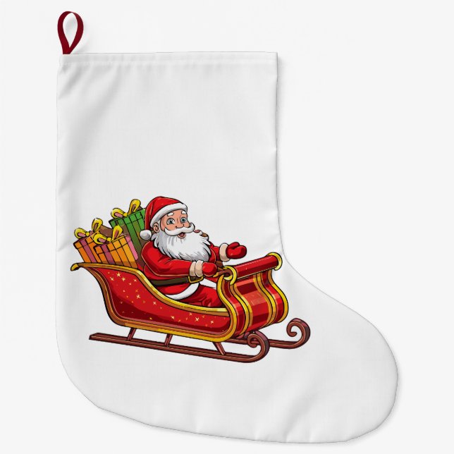 Santa claus großer weihnachtsstrumpf (Vorderseite)