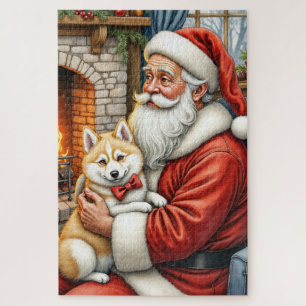 Santa Claus hält amerikanische Eskimoweihnachtskun