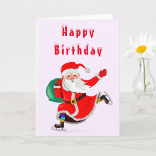 Santa Claus Happy Birthday Card Karte