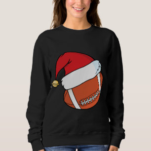 Santa Claus Hat Football Weihnachten Sweatshirt
