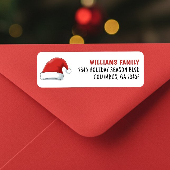 Santa Claus Hat Weihnachtsfeiertag (Santa Claus Hat Christmas Holiday Label
)