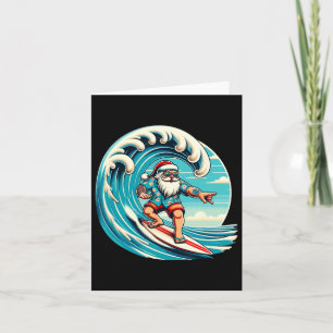 Santa Claus Hawaiian Surfen Weihnachten Aloha Trop Karte