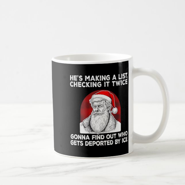 Santa Claus He's Making A List Checking It Twice ( Kaffeetasse (Rechts)