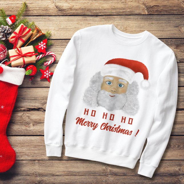 Santa Claus HO HO Joyeux Sweat de Noël laid (Créateur téléchargé)