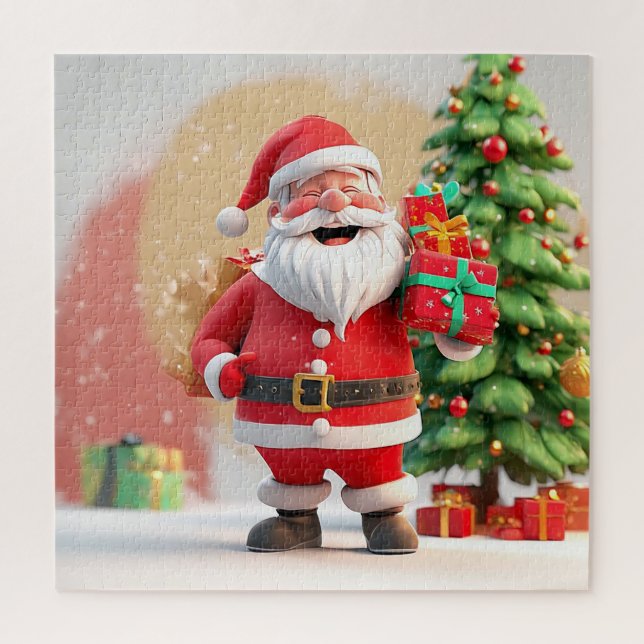 Santa Claus Holding anwesend (Vertikal)