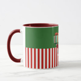 Santa Claus Holding Gift Box Illustration Tasse