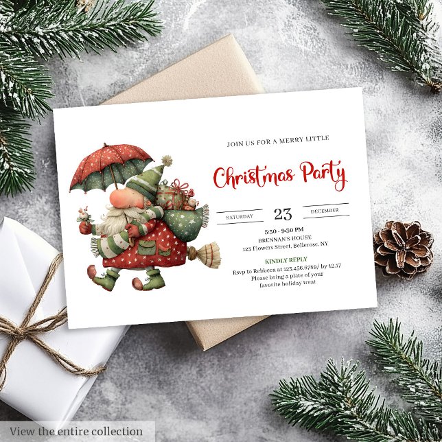 Santa Claus Humor Red Green Festive Printable  Einladung (Santa Claus Humor Red Green Festive Printable Invitation

)