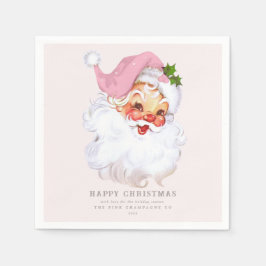 Santa Claus Hütte Chic Pink Urlaubspapier Serviette