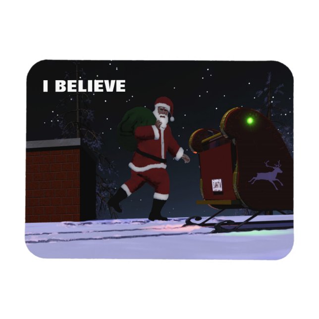 Santa Claus - Ich glaube Magnet (Horizontal)