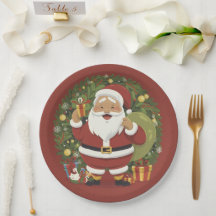 Santa Claus Illustration Weihnachtsdruckplatte