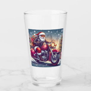 Santa Claus im Motormodus Glas