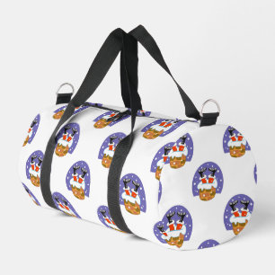 Santa Claus im Schornstein, Schnee, Weihnachten, N Duffle Bag