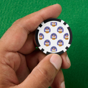 Santa Claus im Schornstein, Schnee, Weihnachten, N Pokerchips