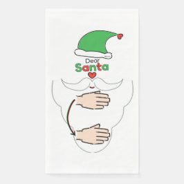 Santa Claus in American Sign Language Serviette