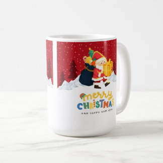 Santa Claus in einem magischen Winter-Wunderland — Kaffeetasse
