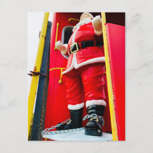 Santa Claus in Schwierigkeiten? Feiertagspostkarte